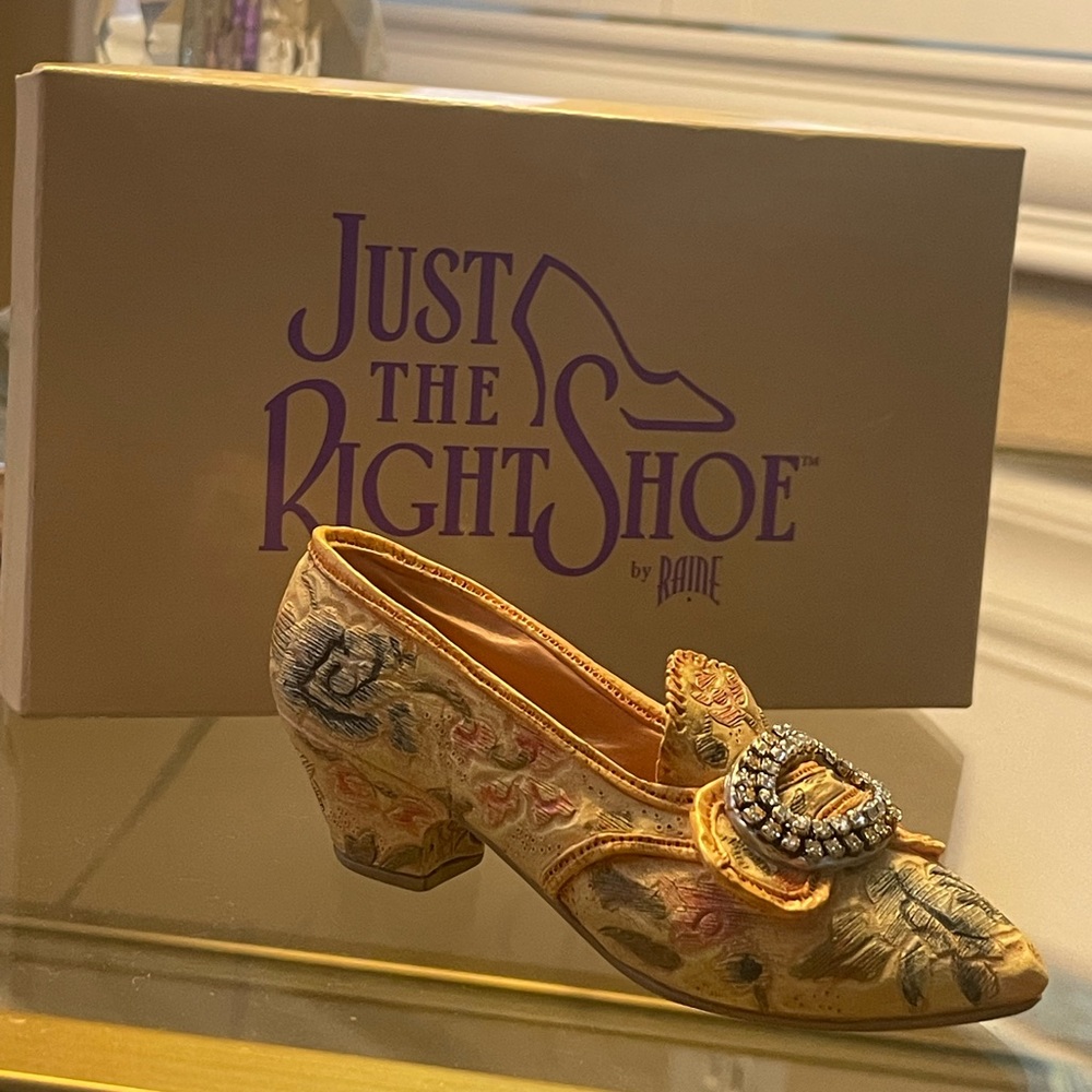 Just the Right Shoe Raine Willitts Vtg 1998 Afternoon Tea Floral Pump Figurine